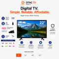 DTAC TV 22” Digital TV | DVB-T2 & HDMI Support