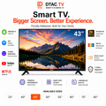 DTAC TV 43” Smart TV 2K | Dolby Audio | Android Smart TV